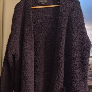 Barefoot Dreams Plush Black Cardigan